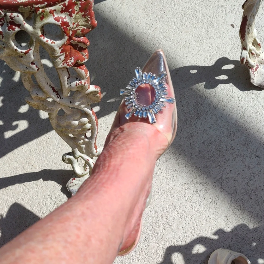 LuLus Pointy Toe With Rhinestone Embellished Heels - Picture 6 of 7